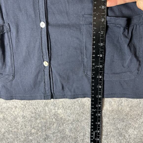 J Jill Summer's Edge Long Cardigan Women’s Small Deep Blue Cotton Lightweight - Picture 7 of 7